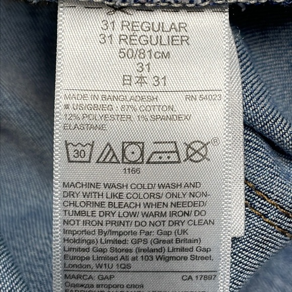 Gap Stretch True Skinny Mid Rise Medium Indigo Denim Jeans 31R - Picture 13 of 15